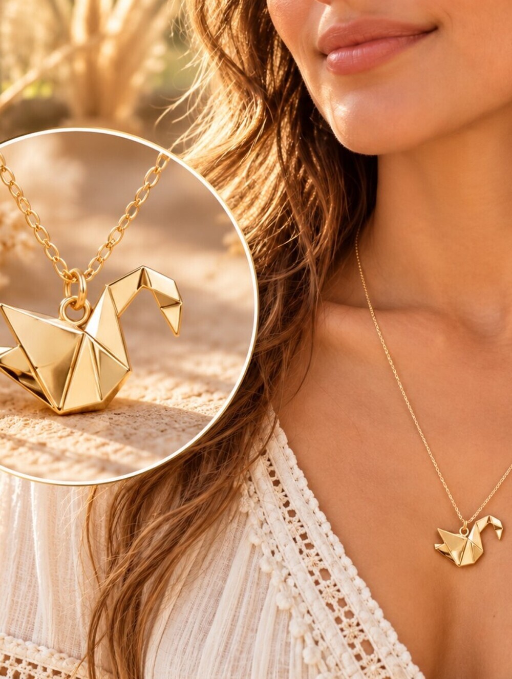 ANTHROPOLOGIE PAPER CRANE NECKLACE